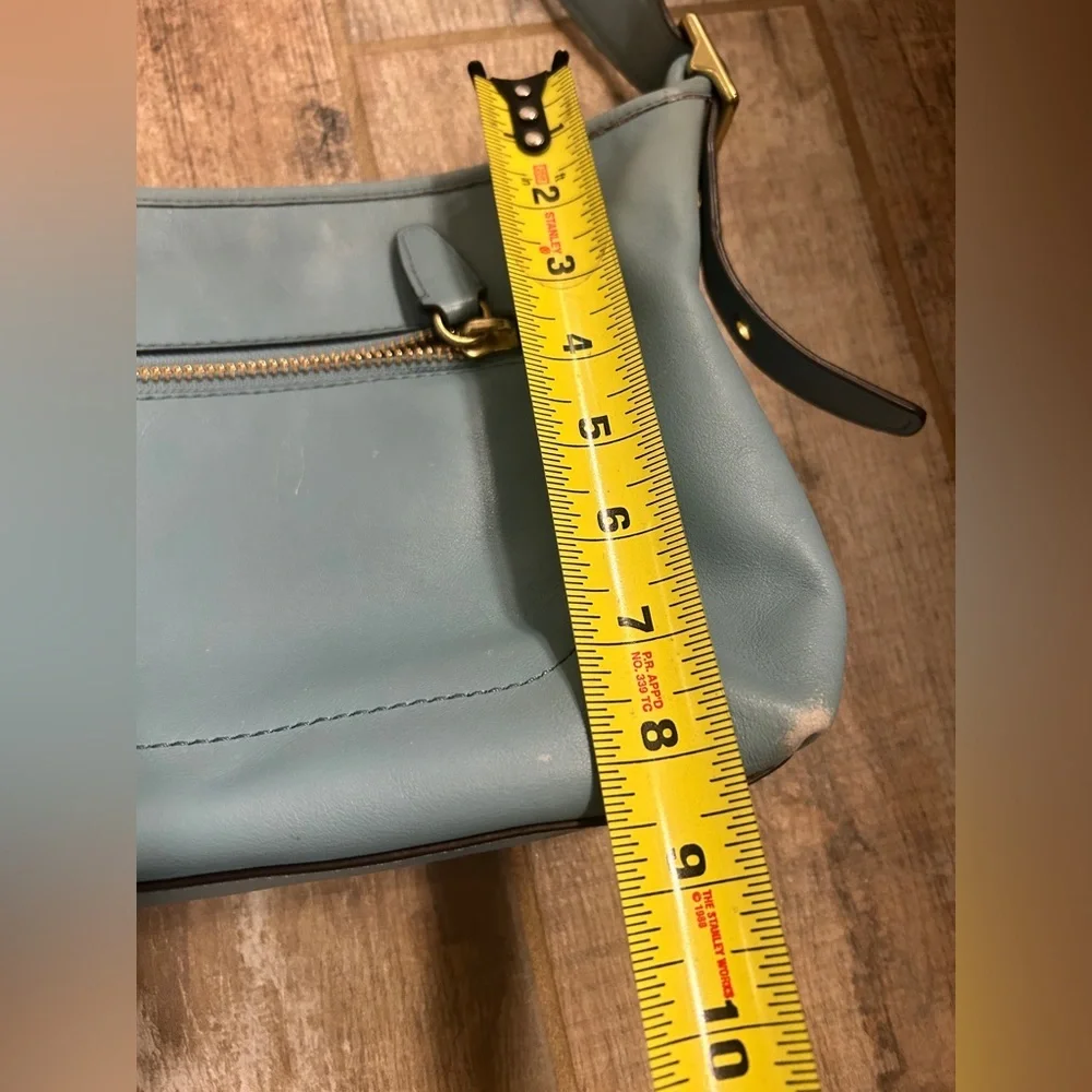 Coach Slate Blue Leather Crossbody Bag- See Pics